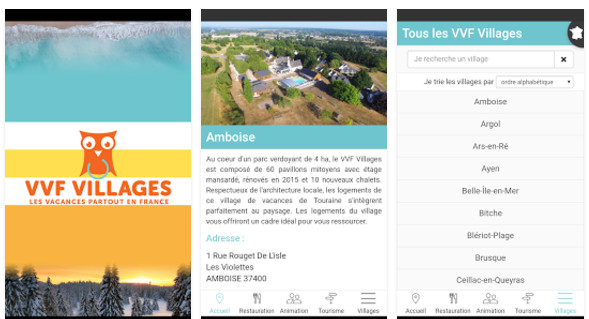 L'application mobile gratuite de VVF Villages est pour le moment uniquement disponible sur Google Play - DR : VVF Villages