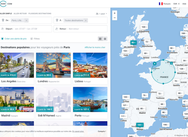 Kiwi.com s'associe à Amadeus pour améliorer sa recherche tarifaire 