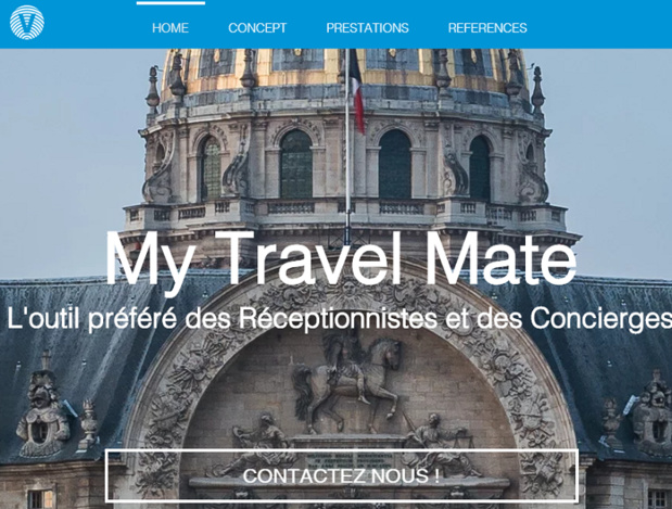 Capture d'écran du site Internet de My Travel Mate Capture d'écran du site Internet de My Travel Mate
