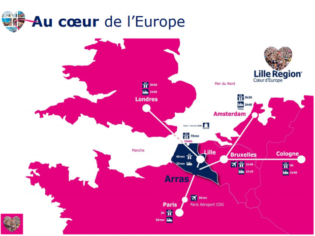 Le bureau régional des congrès des Hauts-de-France mise fortement sur l'accessibilité de la région pour convaincre les organisateurs d'événements britanniques - DR : Nord Convention Bureau