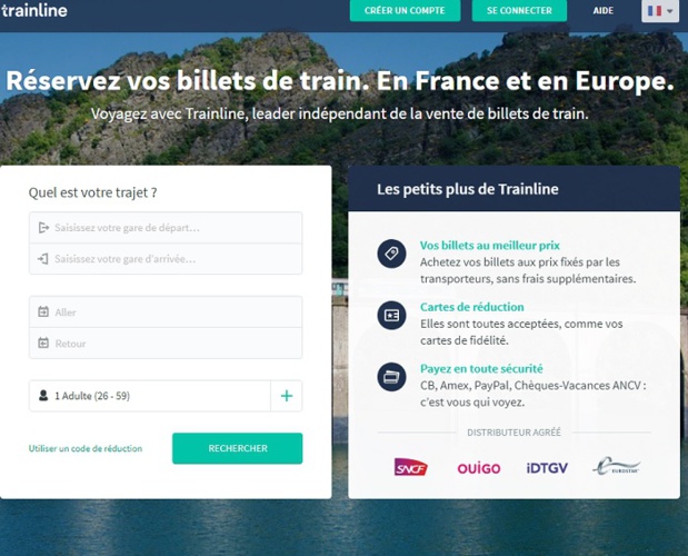 Le site Trainline - DR