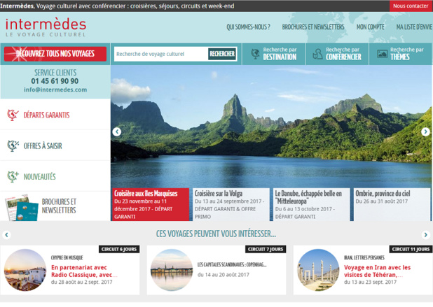 Le nouveau site Internet d'Intermèdes va servir de modèle au fonctionnement du futur portail en ligne de Terre Entière - Capture d'écran