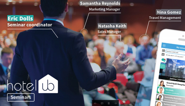 L'application Hotelub permet désormais aux participants d'un séminaire de se connecter entre eux - DR : Hotelub L'application Hotelub permet désormais aux participants d'un séminaire de se connecter entre eux - DR : Hotelub