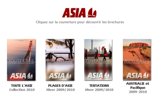 Cliquez sur la photo pour découvrir les brochures en ligne ASIA Cliquez sur la photo pour découvrir les brochures en ligne ASIA