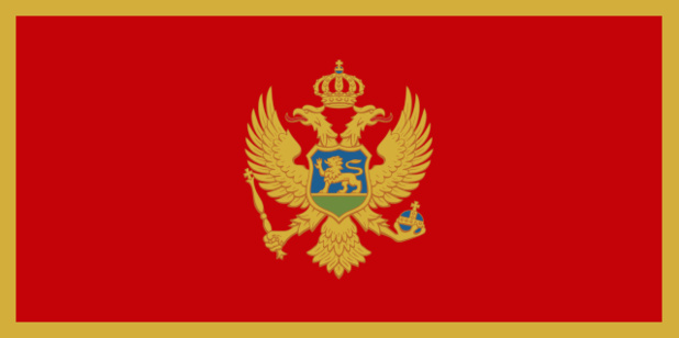 Drapeau du Monténégro - DR : Wikipedia Drapeau du Monténégro - DR : Wikipedia