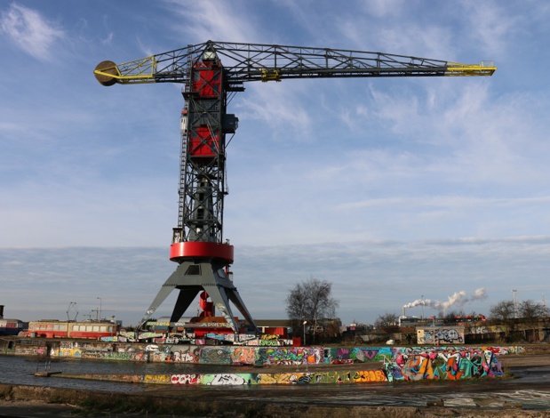 NDSM n’est qu’un maillon de l’immense reconversion en cours des quartiers portuaires de la rive nord d’Amsterdam - DR : J.-F.R.