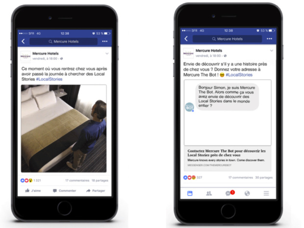 Les bots envahissent le secteur touristique. La marque Mercure a lancé récemment son BOT, solution de messagerie instantanée disponible sur Facebook et Messenger. /photo Mercure