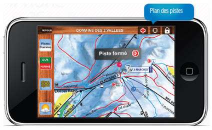 Les stations des 3 Vallées sur l'iPhone