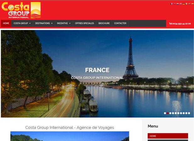 Costa Group International a décidé de quitter la France - Capture d'écran Costa Group
