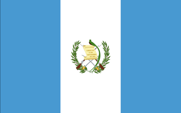 Drapeau du Guatemala - DR : Wikipedia Drapeau du Guatemala - DR : Wikipedia