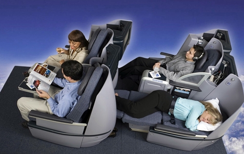 Continental Airlines : un nouveau fauteuil-lit en BusinessFirst®