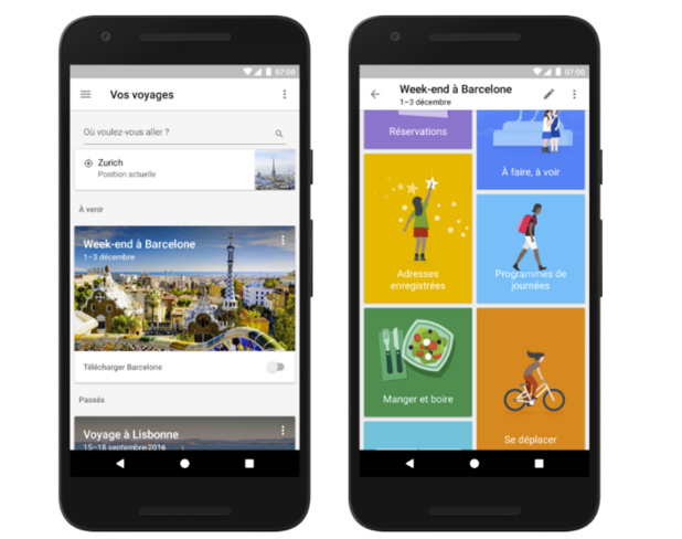 Google lance la version française de Google Trips (c) google Google lance la version française de Google Trips (c) google