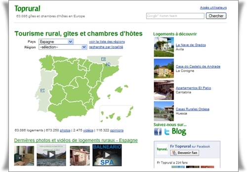 Toprural.com : 20 millions de visite dans l'année pour le site "vert" 