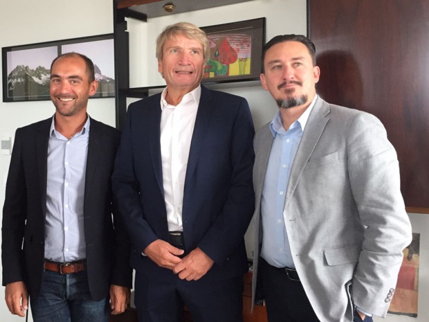 Helmut Stückelschweiger, entouré de Cyril Roucout et Olivier Velter - Photo : P.G.