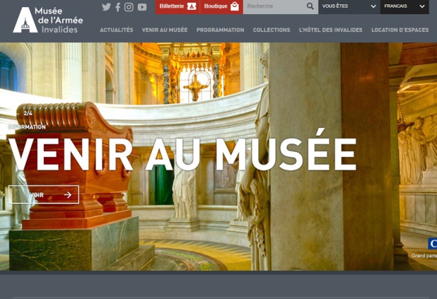 Le site Internet du musée de l'Armée - DR