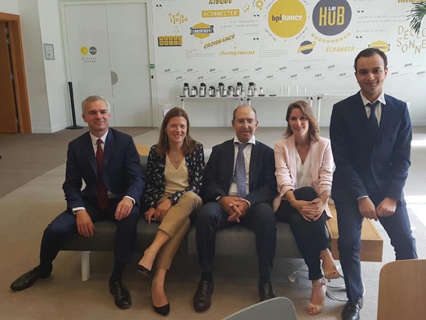 Les dirigeants du fonds France investissement tourisme, le 12 septembre au hub BPIfrance © BPI