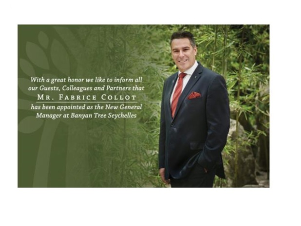 Fabrice Collot nouveau directeur général au Banyan Tree Seychelles Fabrice Collot nouveau directeur général au Banyan Tree Seychelles