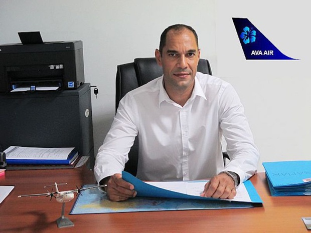 David Renard, a donné le nom de sa fille, Ava, a sa compagnie. © Twitter Caribean Aviation David Renard, a donné le nom de sa fille, Ava, a sa compagnie. © Twitter Caribean Aviation