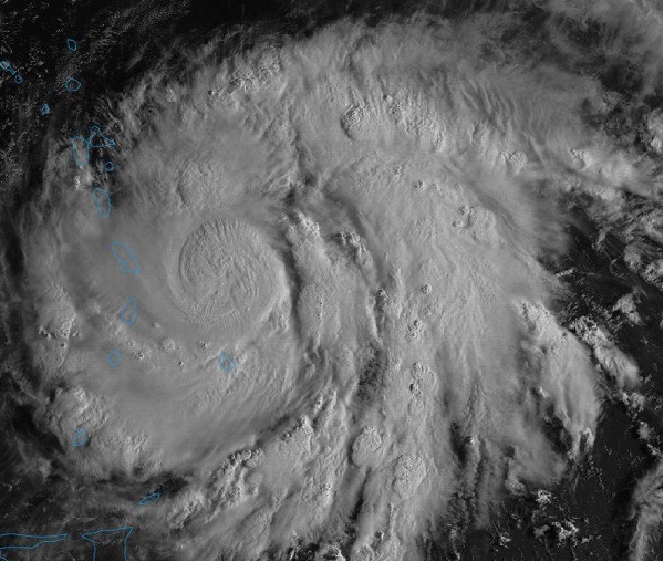 L'ouragan Maria devrait passer à 150 km au large de Saint-Martin - Crédit Photo : compte Twitter @ouragans