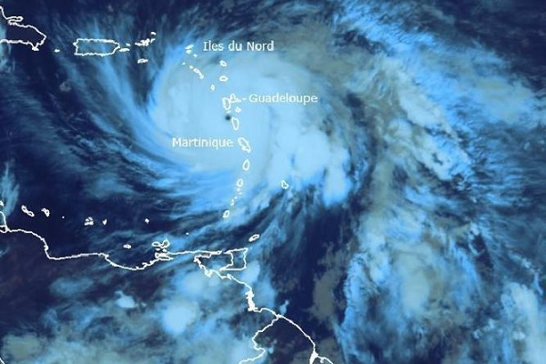 Le passage de l'ouragan Maria au-dessus des Antilles - Crédit photo : Météo France