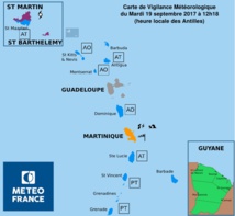 Météo France a placé Saint-Martin et Saint-Barthélemy en vigilance violette - Crédit photo : Météo France Météo France a placé Saint-Martin et Saint-Barthélemy en vigilance violette - Crédit photo : Météo France