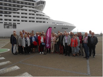 49 organisateurs de voyages ont pu visiter le temps d'une journée le MSC Preziosa - Crédit photo : Nationaltours