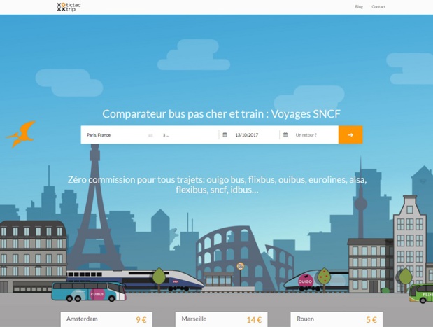 TicTacTrip répond à la démultiplication des moyens de transport par le projet de faciliter et simplifier l’accès aux différentes offres - DR : Tictactrip.eu