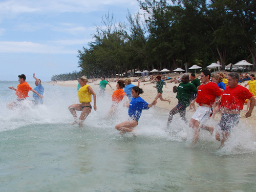 Les TO dans la course (dotés d'un gilet de sauvetage sous leur T- shirt) Les TO dans la course (dotés d'un gilet de sauvetage sous leur T- shirt)
