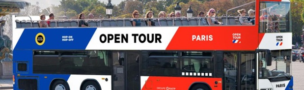 Les 40 bus composant la flotte d'Open Tour seront aux couleurs de la France - Crédit photo : RATP Les 40 bus composant la flotte d'Open Tour seront aux couleurs de la France - Crédit photo : RATP