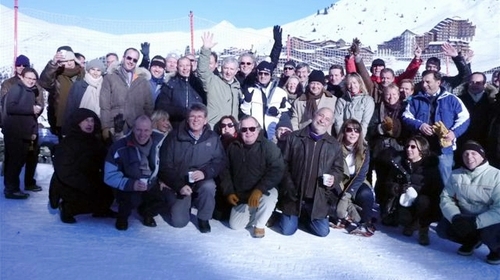 Une partie des participants à La Plagne - cliquer pour agrandir