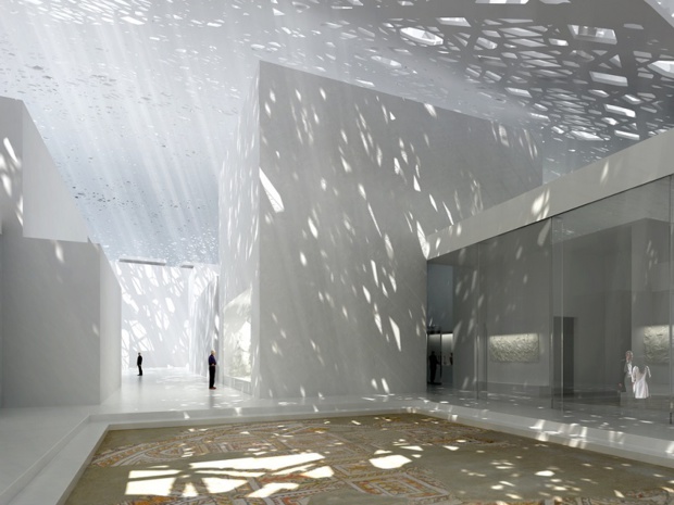 Le dôme du Louvre Abu Dhabi, dont l'architecture reproduit une «pluie de lumière» - photo Gabriel Jorby - creative commons