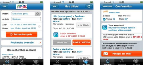 Voyages-sncf.com lance son application iPhone Voyages-sncf.com lance son application iPhone