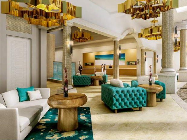 un patio au Sandals Royal Barbados - DR Sandals un patio au Sandals Royal Barbados - DR Sandals