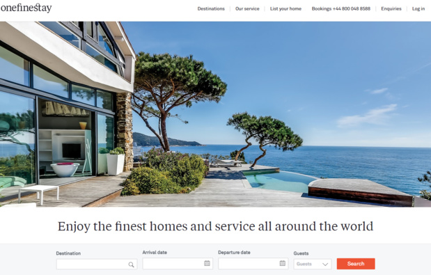 Le site onefinestay propose près de 10 000 résidences - Photo Capture écran Le site onefinestay propose près de 10 000 résidences - Photo Capture écran
