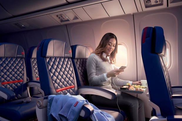 L'option Delta Confort + disponible sur la plupart des transatlantiques Delta Airlines