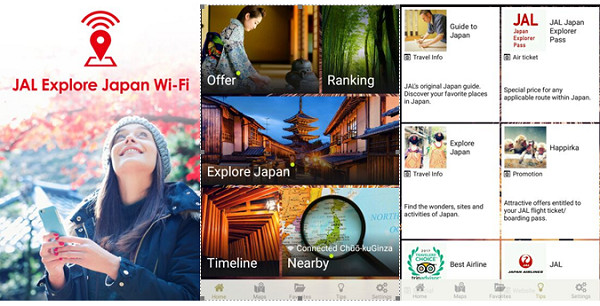 JAL lance la première application de connexion gratuite au Wi-Fi pour les touristes au Japon - DR JAL