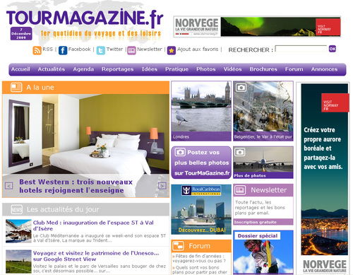 TourMagazine.fr : un portail de voyage grand public à conseiller à vos clients TourMagazine.fr : un portail de voyage grand public à conseiller à vos clients
