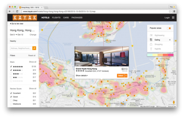 La technologie TopPlace™ d’AVUXI affiche les quartiers les plus populaires d’une ville au moyen de heat maps (cartes thermiques) - DR Photo La technologie TopPlace™ d’AVUXI affiche les quartiers les plus populaires d’une ville au moyen de heat maps (cartes thermiques) - DR Photo