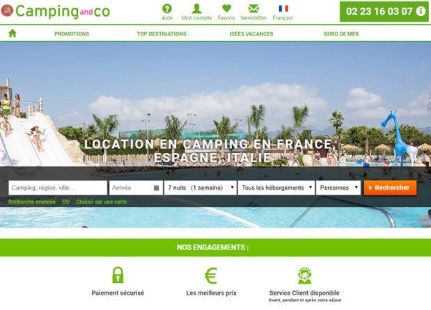 Le site internet de camping-and-co.com - DR Capture écran