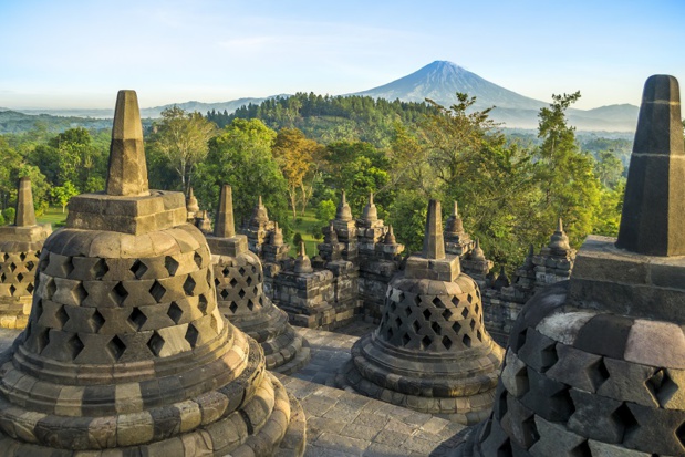 plus grand sanctuaire bouddhiste au monde inscrit au patrimoine mondial de l'UNESCO - photo GettyImages_JavaBorobudur plus grand sanctuaire bouddhiste au monde inscrit au patrimoine mondial de l'UNESCO - photo GettyImages_JavaBorobudur