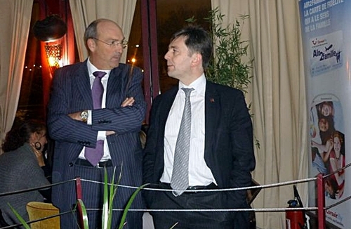 Hervé Pierret, président de Corsairfly, (dte) a présenté Olivier Besnard qui assure depuis un mois à peine la direction commerciale de la compagnie