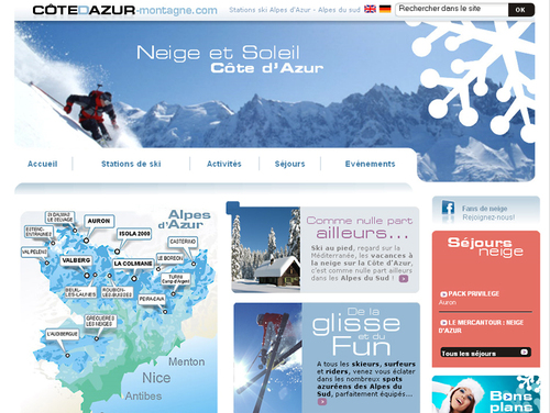 La Côte d’Azur lance un site web sur ses stations de ski
