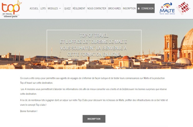 La formation en ligne lancée par Top of Travel en partenariat avec l'OT de Malte - DR Capture écran La formation en ligne lancée par Top of Travel en partenariat avec l'OT de Malte - DR Capture écran