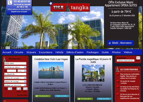 Tangka Voyages lance un nouveau site B2C vers les USA Tangka Voyages lance un nouveau site B2C vers les USA