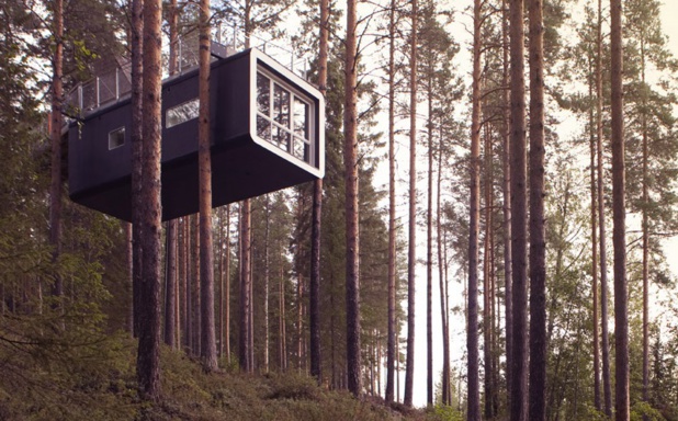 "La Cabine" est l'une des chambres de l'arbre-hotel - DR Treehotel "La Cabine" est l'une des chambres de l'arbre-hotel - DR Treehotel