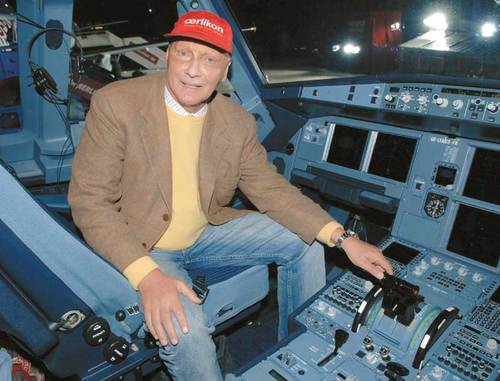 Niki Lauda, présent à Nice pour annoncer l’ouverture du vol Nice-Vienne, a indiqué qu’il pourrait être le commandant de bord de l’un des premiers vols