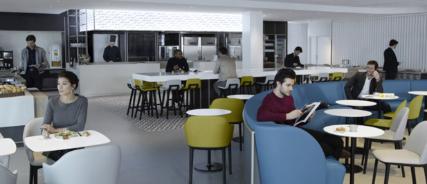 Les espaces de restauration sont à l'honneur dans le nouveau salon - DR Air France Les espaces de restauration sont à l'honneur dans le nouveau salon - DR Air France