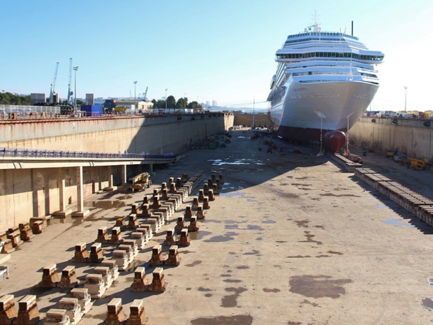 La forme 10 au port de Marseille, plus grande cale sèche de Méditerranée - Crédit photo : RP