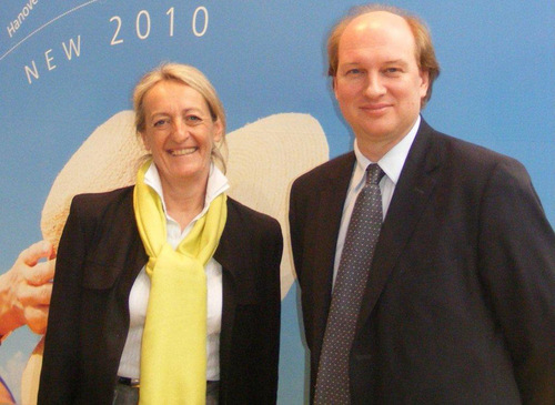 David Moron, DG de Danko a annoncé à Agnes Scalliet, à la direction marketing de l'aéroport de Nice, la mise en place de charter en juin