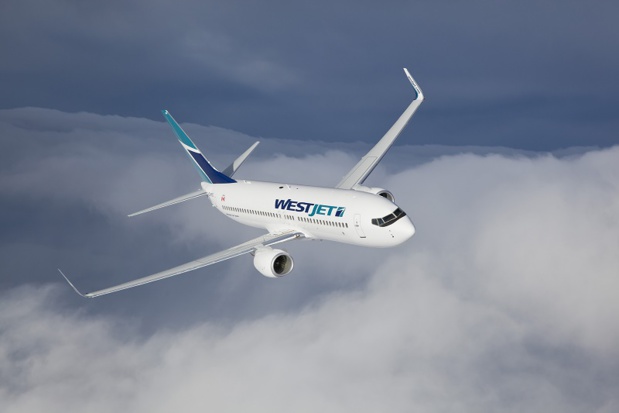 Boeing 737-8 MAX aux couleurs de WestJet - DR